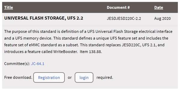 UFS 2.2标准公布:增加写入加速器功能,比UFS 2.1更快