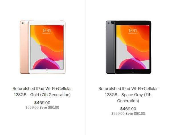 10.2寸版iPad翻新机销售,可享受15%价格折扣