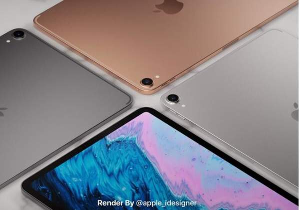 苹果iPad Air 4渲染图曝光:三种配色+全面屏