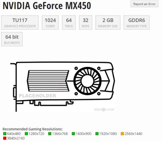 英伟达mx450最新消息: GTX1650显卡只有其93%性能