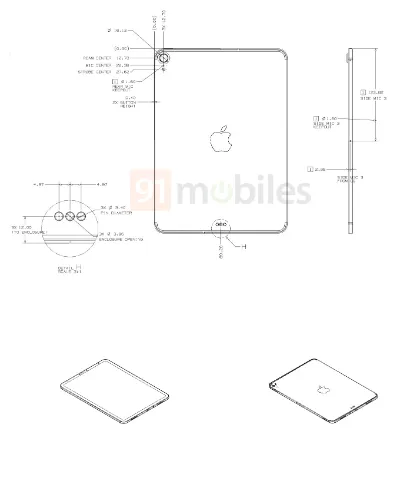 iPad2020设计图曝光,屏占比更高