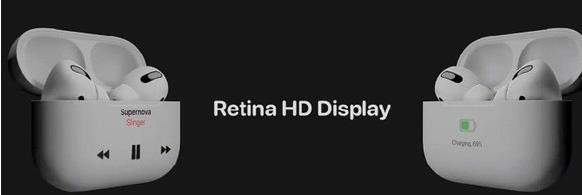 AirPodsPro新款概念图曝光:支持屏幕显示和触控