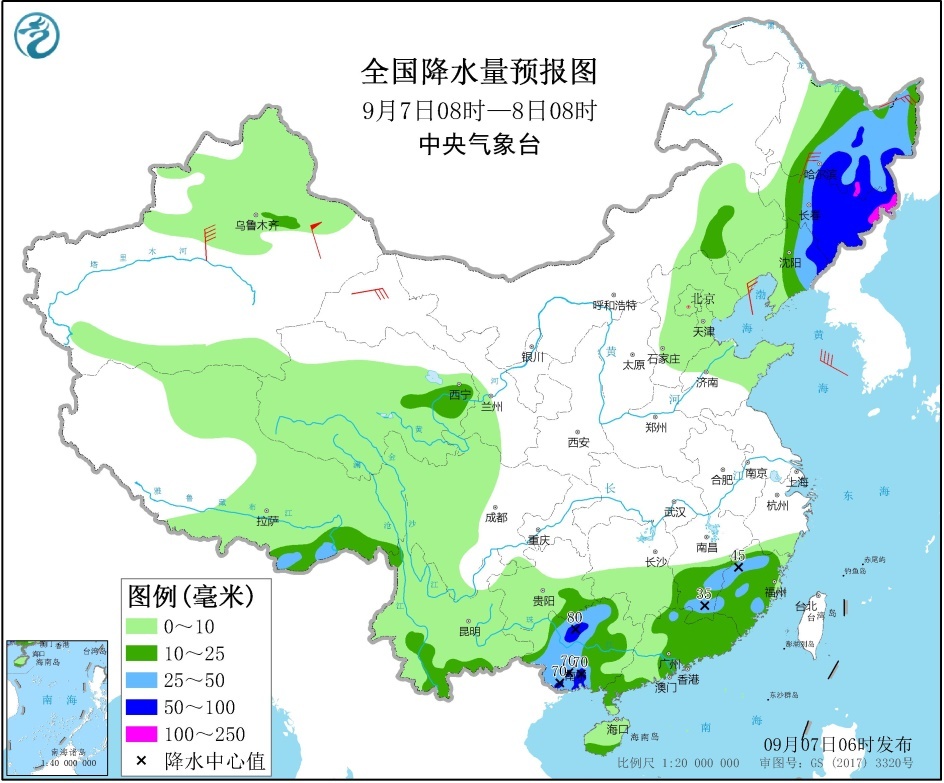 【防御指南】台风海神预计8日凌晨移入吉林 西南地区等地多强降水