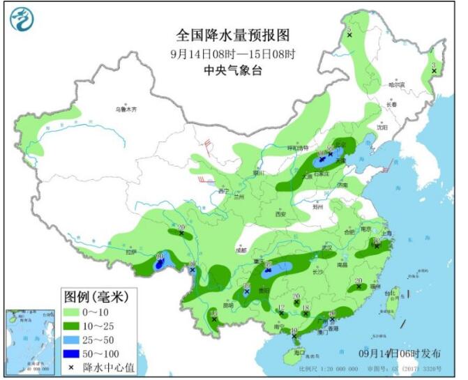 【最新天气】我国中东部将有大范围降雨 局地气温降幅超过8℃