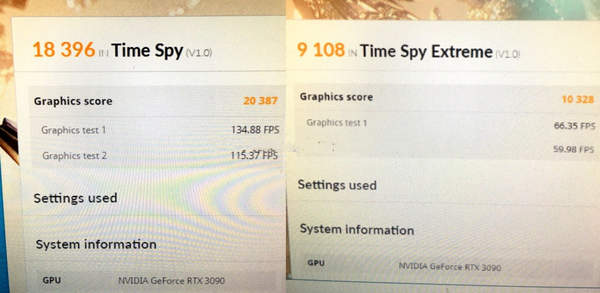 RTX3090显卡3DMARK跑分曝光:超RTX3080显卡19%