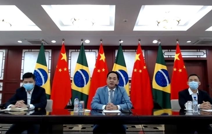 中国政府第三批援助巴西防疫物资线上交接仪式举行