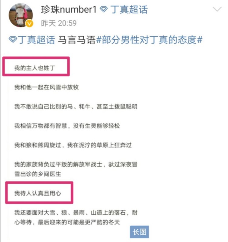 遭恶意P图+嘲讽？丁真小马珍珠发长文回应质疑