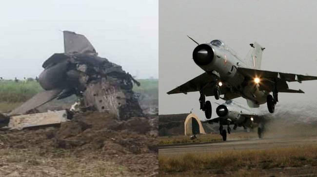 新年伊始印度一架米格21战斗机坠毁，飞行员弹射逃生