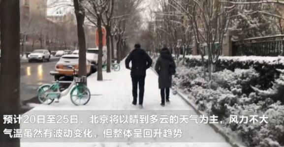 2021年第一场雪 北京地面开始见白，凤凰岭降雪3.1毫米