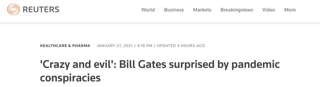 “人们真的信吗？”比尔·盖茨受访批阴谋论：“邪恶论调”