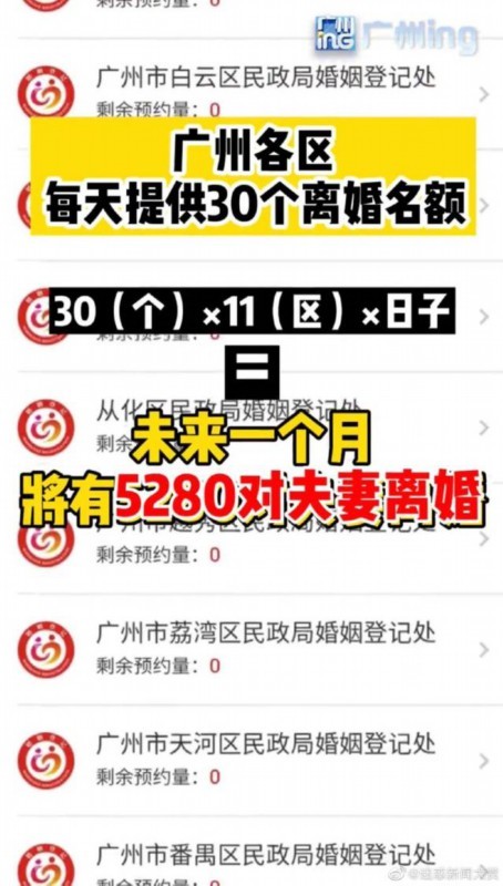 又好气又好笑！黄牛代抢广州离婚名额 每单600元 