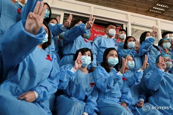 缅甸军方成立国家管委会，70家医院医护人员发起抗议活动声援昂山素季