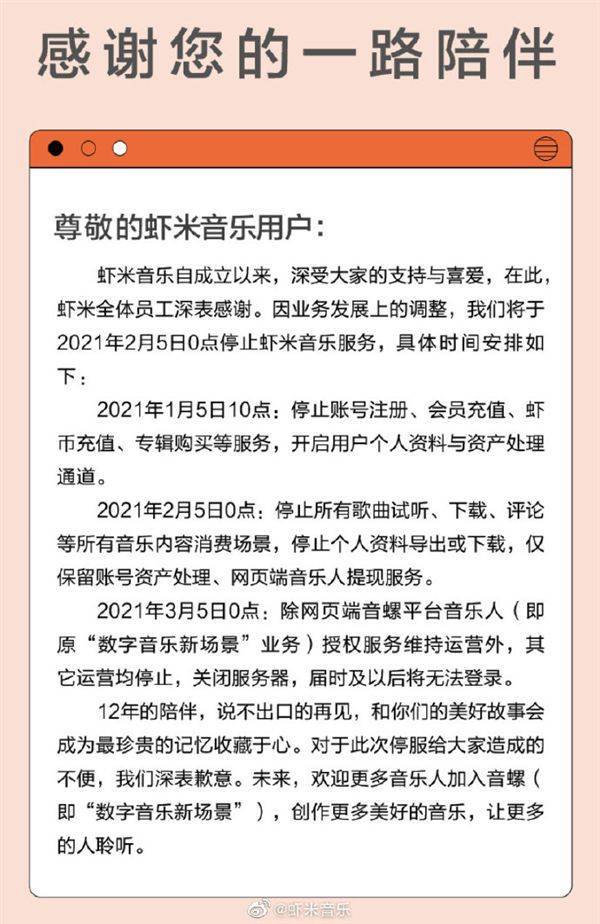 虾米音乐宣布关停 最后一天所有人日推歌单都相同！