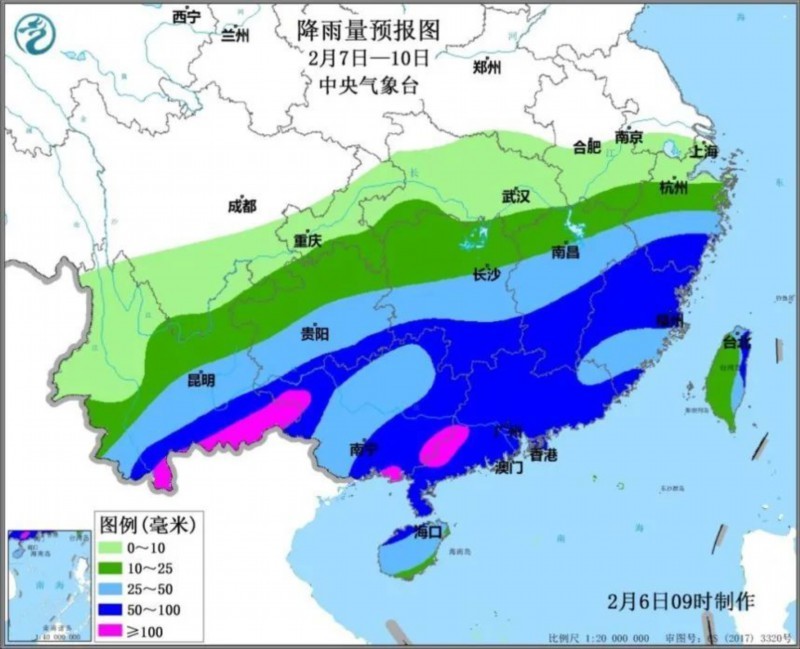 冷空气已经“派货” 南方降雨将持续至春节前 这波降雨有多强？