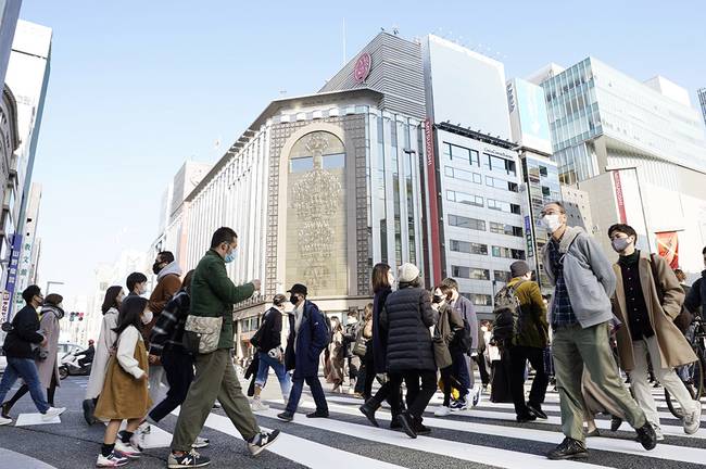 当地时间2021年2月7日，日本东京街头。人民视觉 图