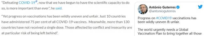 美国等国大量囤积 “疫苗公平分配”谈何容易