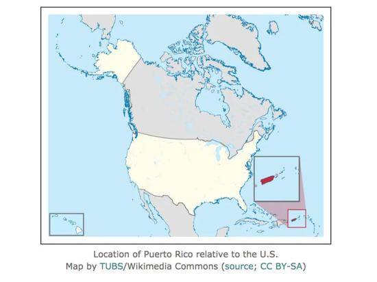 波多黎各地理位置。/ “polgeonow”网站截图