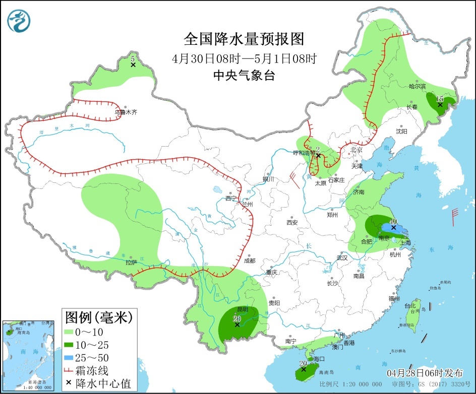 华南和西南等地有明显降水 北方多大风天气