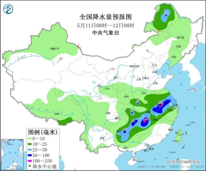 南方再迎新一轮强降水 长江中下游为降雨重心