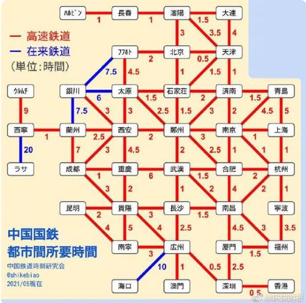 神还原！日本来的中国高铁时刻图走红【图】