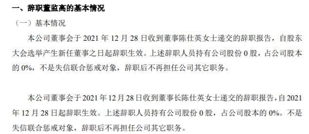 嘉美斯董事长陈仕英辞职 提名余德俐为公司董事