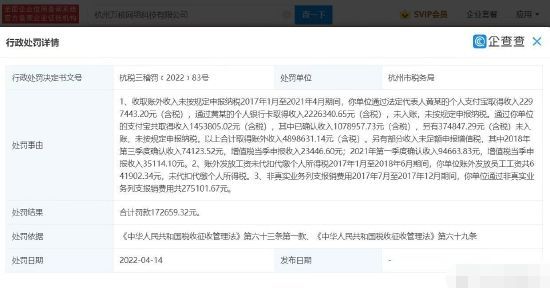 贾乃亮合伙公司涉嫌偷逃税 被罚约17万元