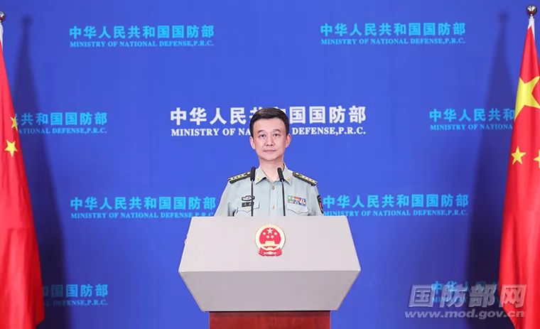 国防部新闻发言人吴谦资料图。图源:国防部网站