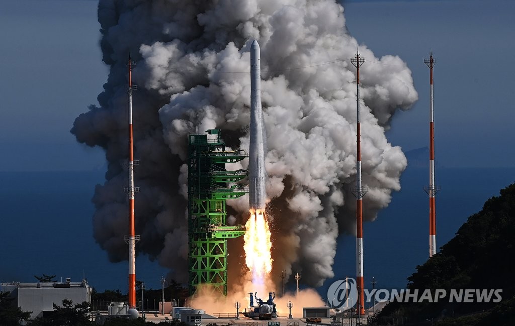 当地时间2022年6月21日，“世界”号成功发射 图片来源：韩联社