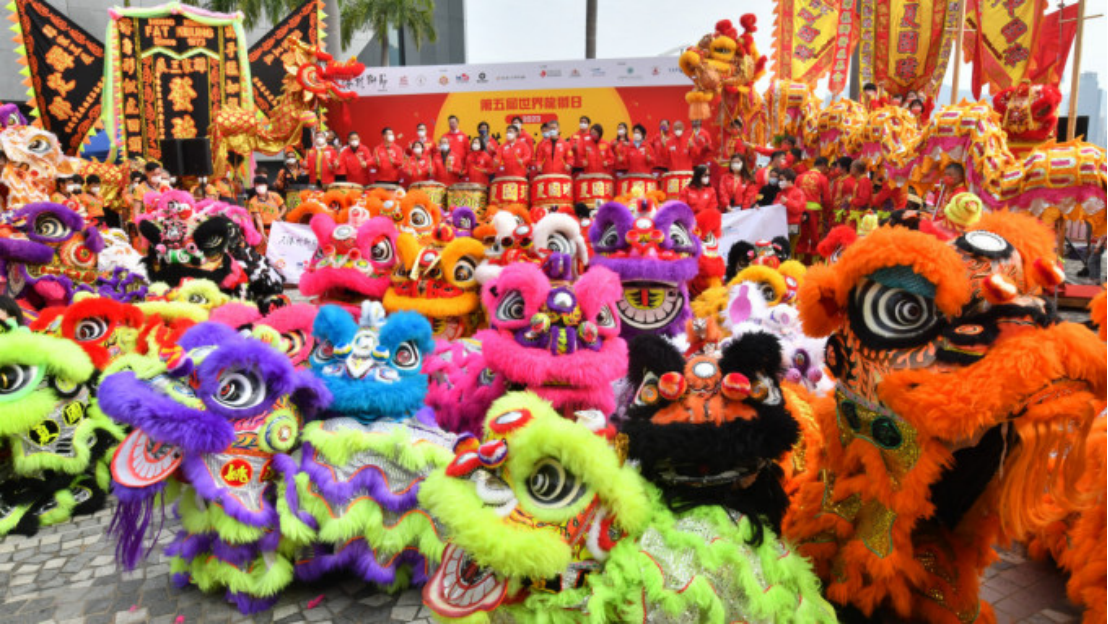 2023年“香港龙狮节”汇演开幕礼。图自香港星岛网