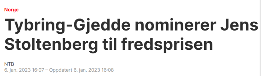 挪威媒体ABC Nyheter报道截图