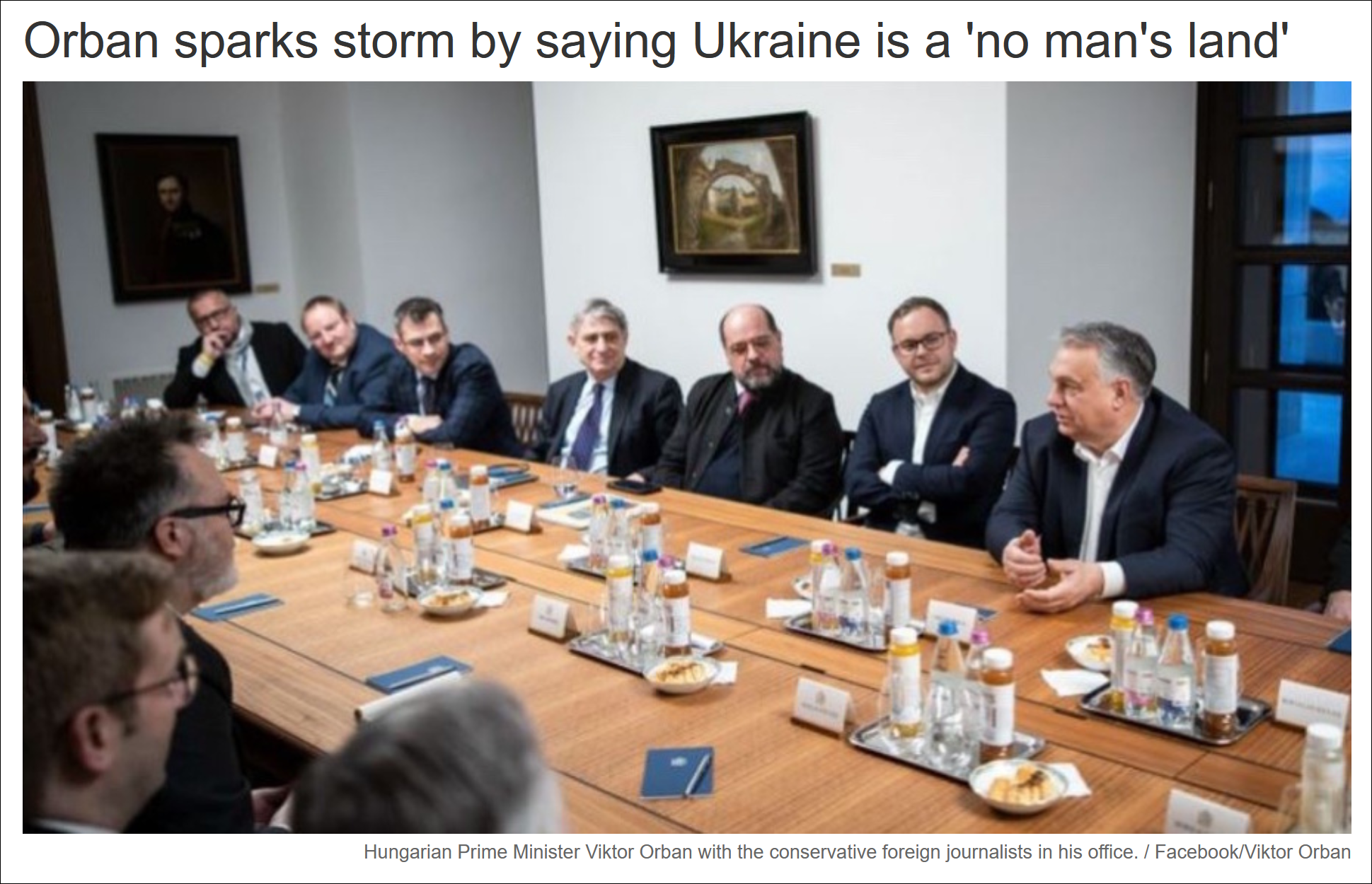德国Bne IntelliNews网站：欧尔班称乌克兰是“无主之地”，引发了一场风暴