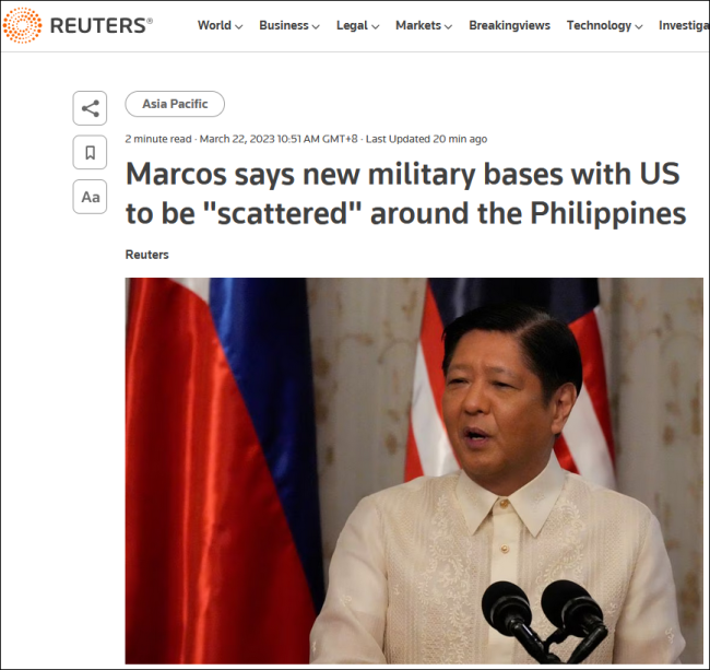 菲律宾即将宣布新增4处美军基地位置，分散南北等各处