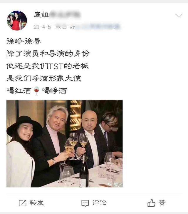 徐峥被曝是TST公司红酒代言人 徐峥和张庭啥关系？