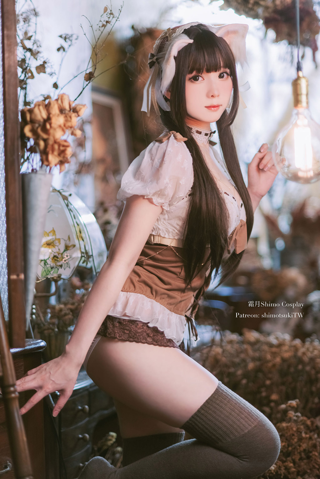 微博妹纸霜月shimo私服微胖肉感十足