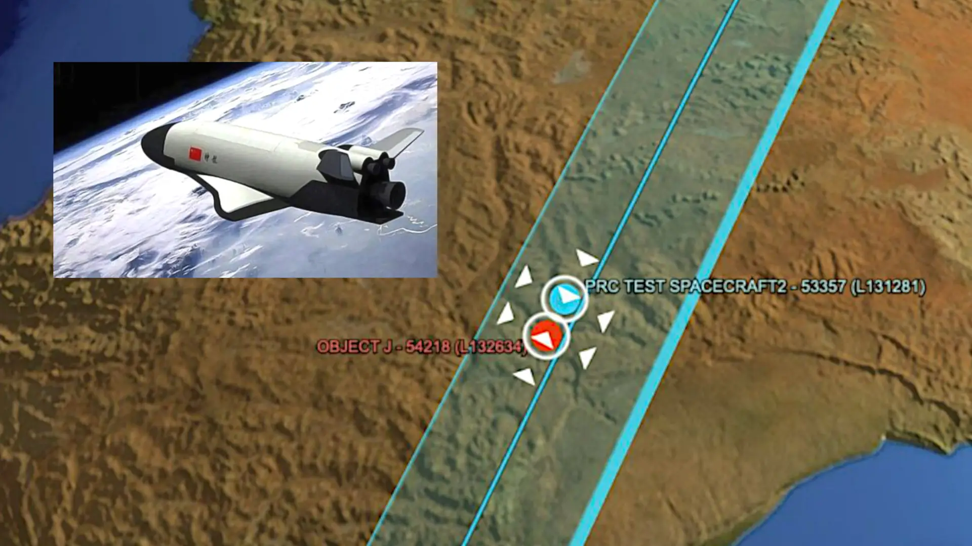 LeoLabs发布的所谓“轨道接近图”和我国复用航天器设想图 图源：战区