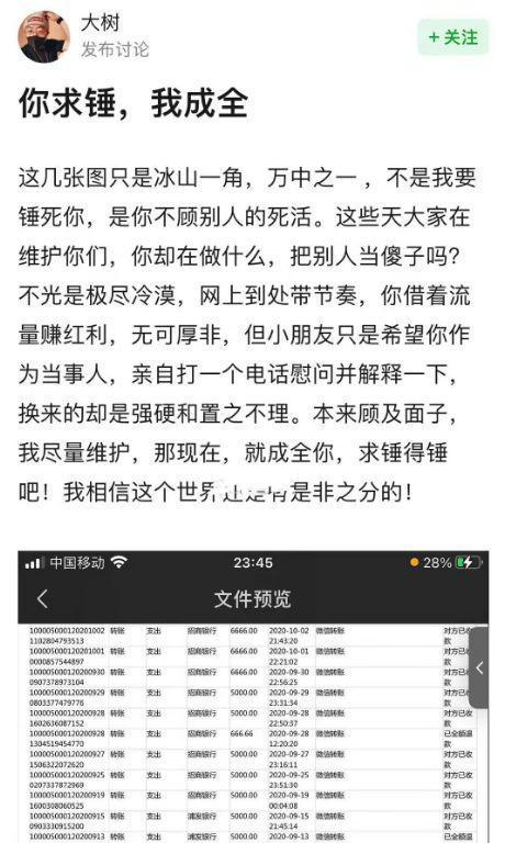 榜一大哥晒给网红张小狮的转账记录 张小狮是谁啊