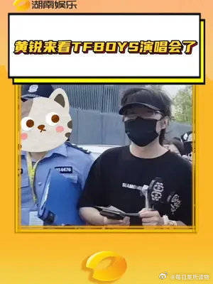 黄锐去看TFBOYS演唱会了