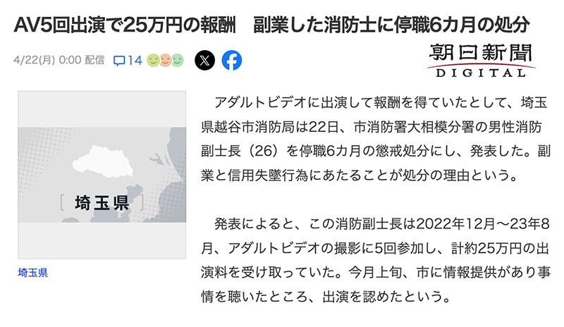 5片25万円！偷拍作品的消防员被抓到的下场是？